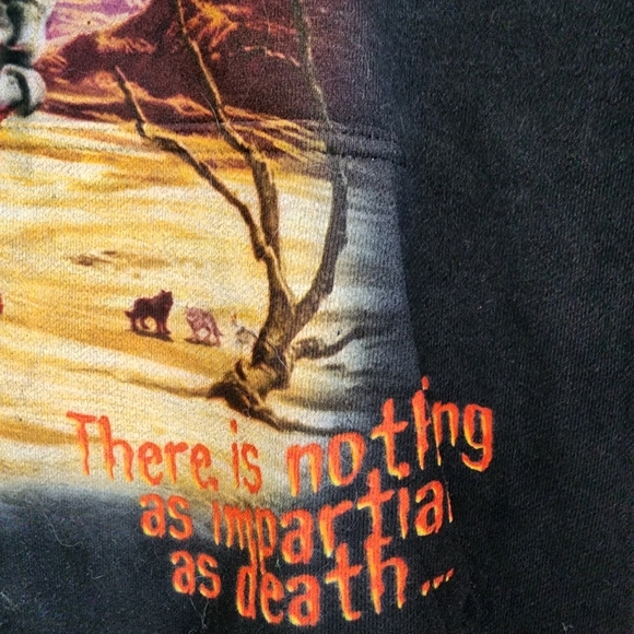 Arima Sweatshirt Hoodie Desert Crucifix Front Back Sleeve Graphic size Small - Picture 6 of 15